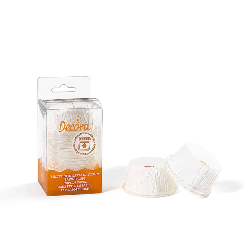  Foto: Decora - Pirottini muffin increspati bianco 55x35 mm pz. 25